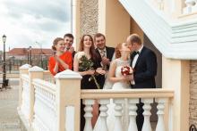 Фотосъемка свадьбы Михаила и Юлии в Круглом - с гостями после ЗАГС-а