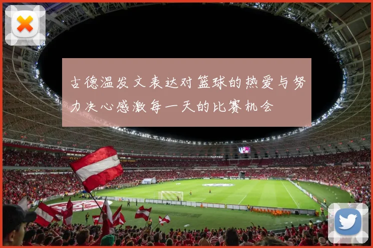 古德温发文表达对篮球的热爱与努力决心感激每一天的比赛机会